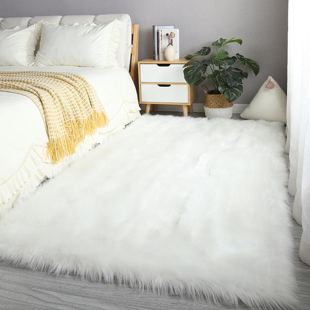Ковер для спальни, волосатые розовые детские коврики для комнаты, детский напольный коврик, моющиеся нескользящие коврики для ног, пушистый меховой ковер