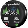 Let's Go Outside Mountains Compass Spare Tire Cover Waterproof Protector for RV Truck SUV
