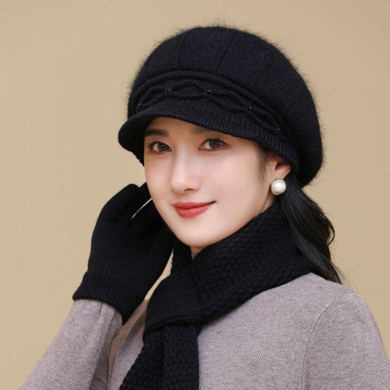 Winter Hat Women's Fashion ,Chic Knit Beret for Women Breathable & Stretchy, Perfect for Autumn & Winter