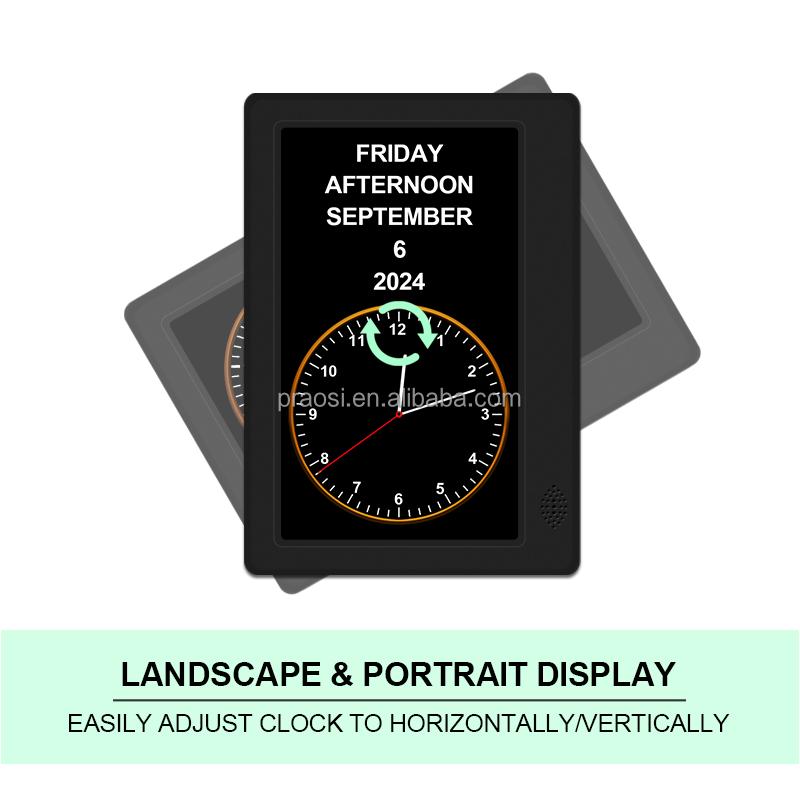 7 Inch Memory Loss Alzheimer Large Display Digital Calendar Clock Dementia Day Alarm Clock ( WIFI or Withth WIFI Optional )