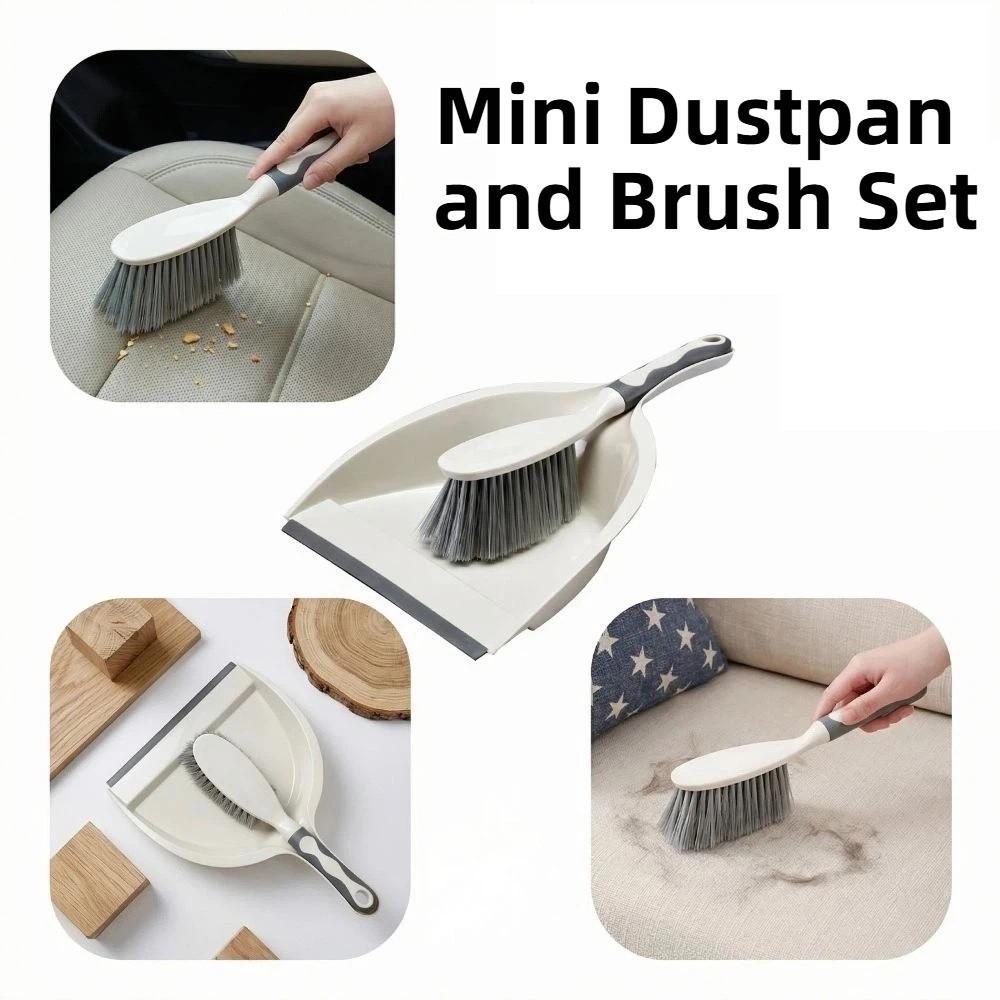 Handheld Mini Dustpan and Brush Set Flexible Handheld Sweeping Brush  Keyboard Cleaning