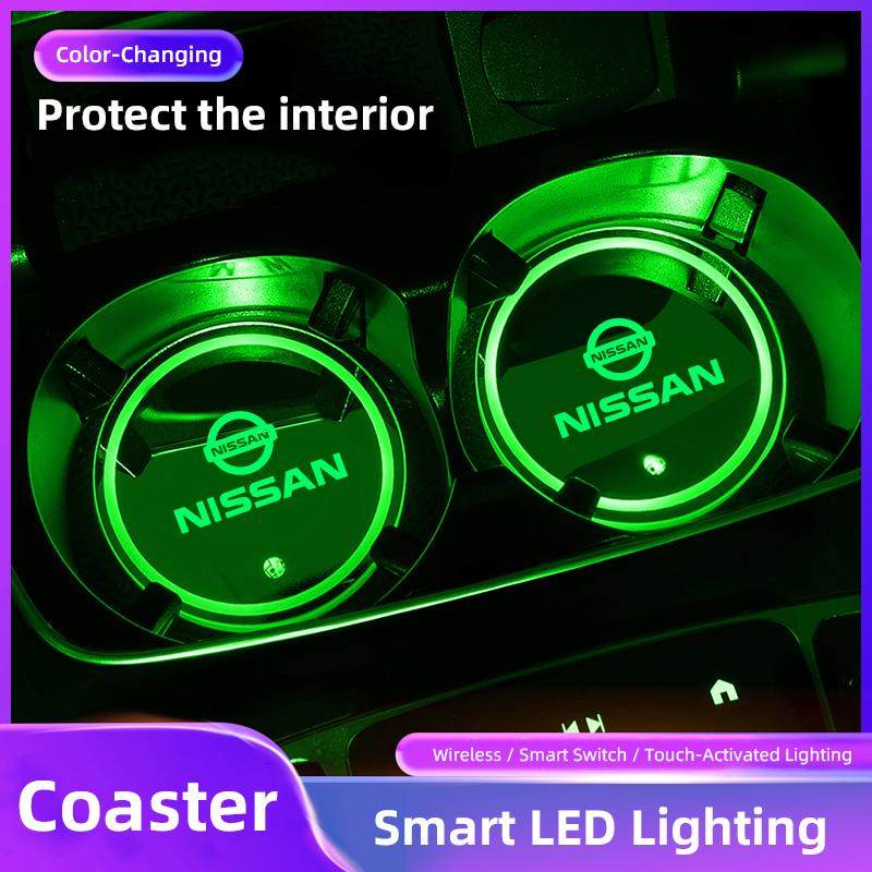 1 шт. Автомобильная подставка под стакан с LED, термоизолирующая подставка, аксессуары для Nissan Sylphy N7 Qashqai J11 J12 Teana Note Navara Juke GTR Patrol