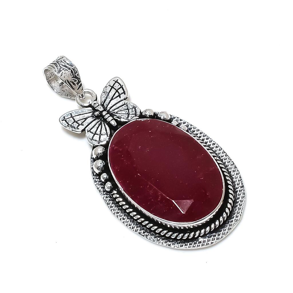 Серебряный кулон с натуральным красным солнечным камнем из стерлингового серебра 925 пробы — дизайн в виде бабочки ручной работы, повседневные украшения, уникальный кулон в подарок на день рождения