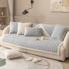 Solid Color Non-slip Sofa Cover Thicken Warm Soft Plush Sofa Cushion Living Room Furniture Decor Quilting Slipcovers Couch Cover