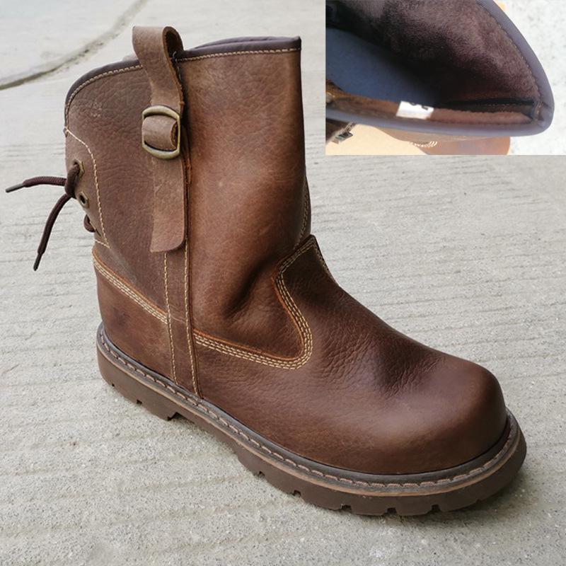 Специальное предложение: Короткие ботинки из натуральной кожи — унисекс, ретро-стиль для верховой езды и Мартина, дышащие и модные