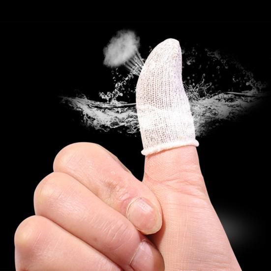 Thumb Protector Solid Fiber Touchscreen Finger Color Anti-sweat Sleeve for Game