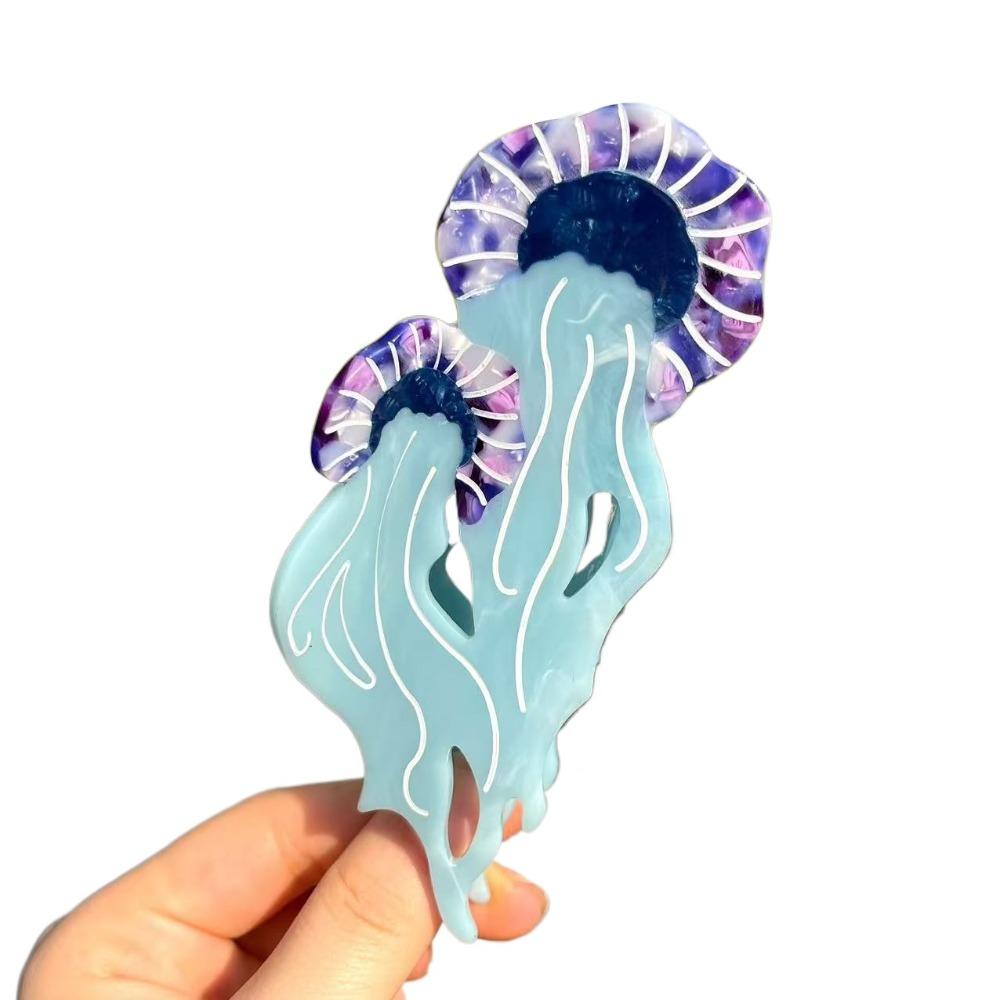 Acetic Acid Cartoon Animal Hair Clip Sweet Cute Shark Clip Fashion Jellyfish Hair Claw  Daily