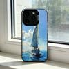 Чехол для телефона Парусник B-Boat Для iPhone 17,16,15,14,13,12,11 Plus,Pro Max,XS,Красочный Серебряный Чехол для телефона Funda Cover