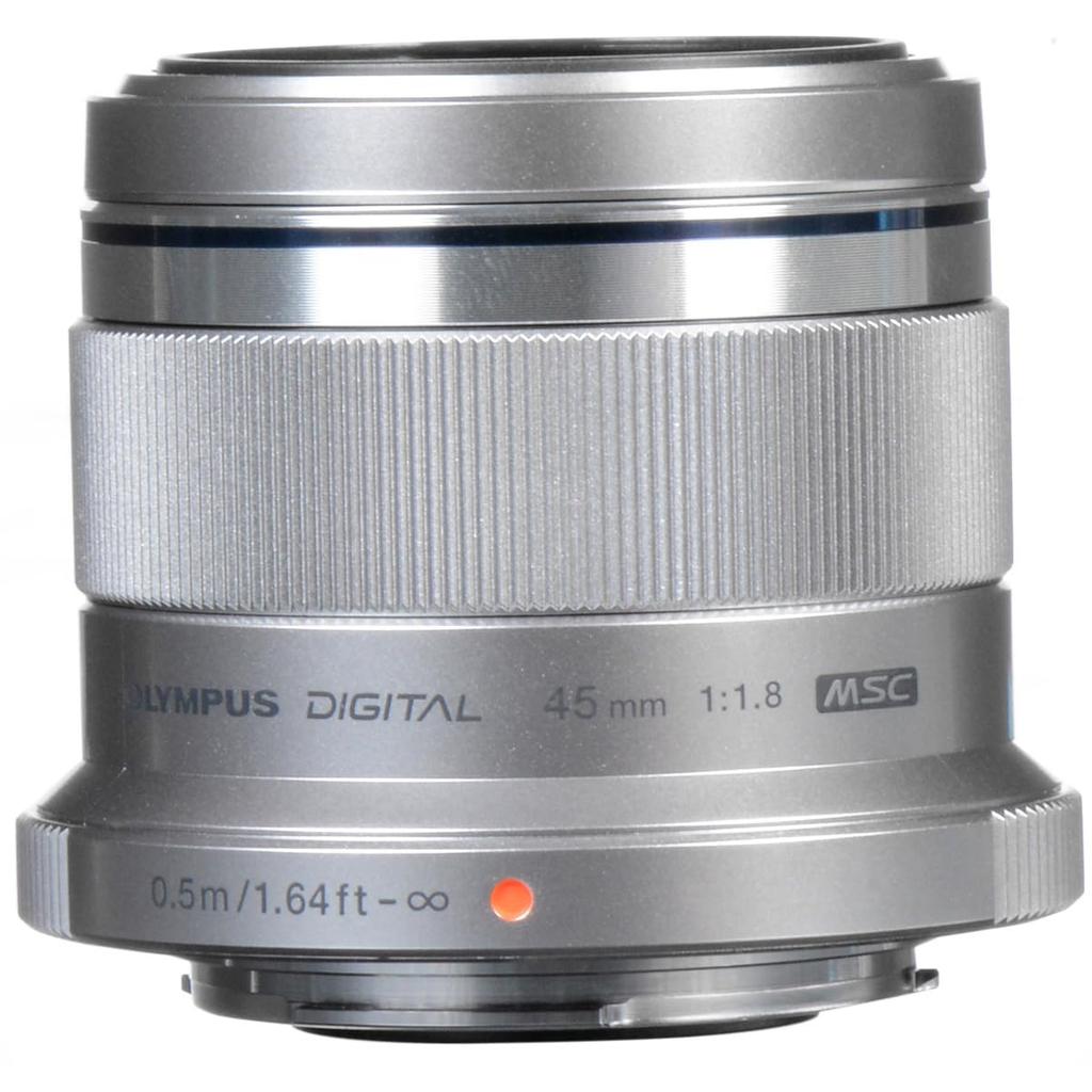 Объектив OLYMPUS Single Focus DIGITAL 45 мм серебристый M.ZUIKO F1.8