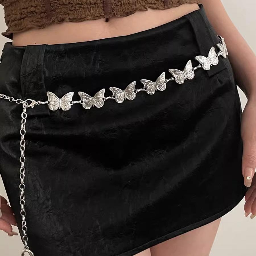 Аксессуары для цепочки на талию в виде бабочки, нишевый дизайн, ремень, металлическая цепочка для ремня, аксессуары для формы JK, тренд