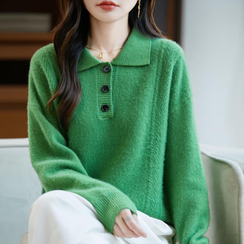 Женский кашемировый свитер Qinghe кашемир 30% кашемир 70% шерсть осенне-зимний пуловер теплый и модный