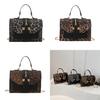 Elegant Retro Leopard Pattern Small Square Purse For Women Sophisticated Fashion Accessory