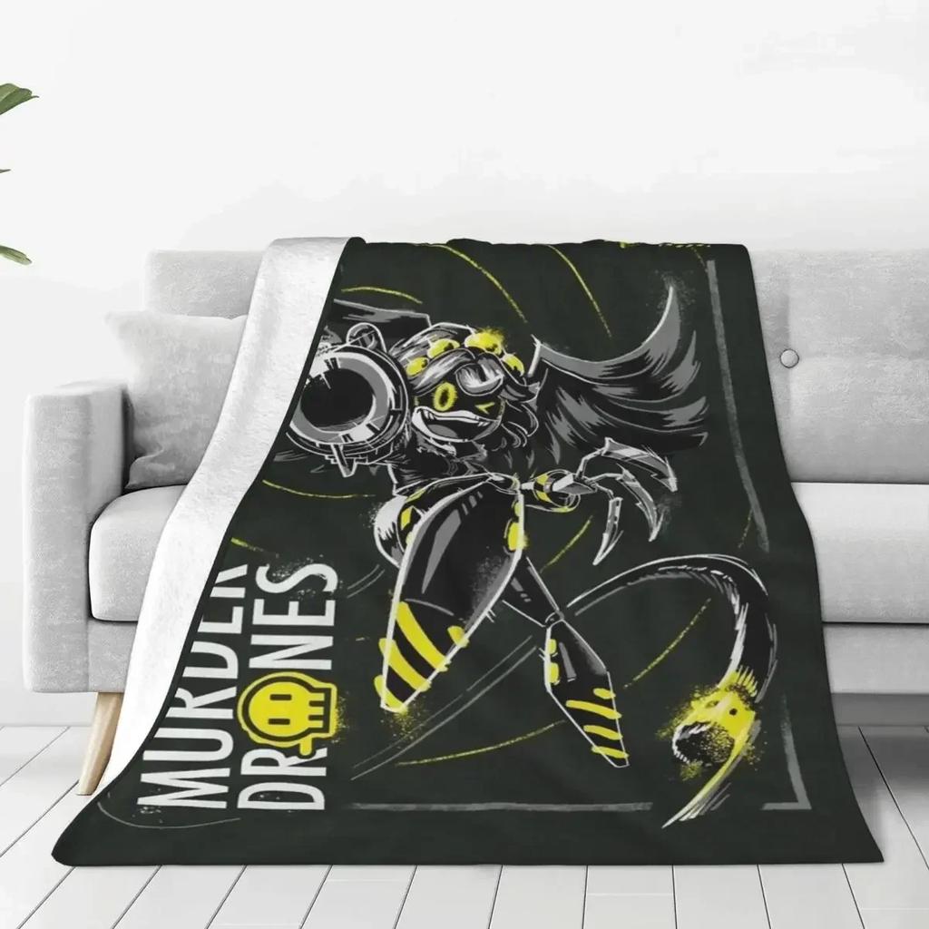 Одеяла Murder Drones V, Uzi Doorman Horror, фланелевые пледы, летние персонализированные мягкие теплые покрывала для кондиционирования воздуха
