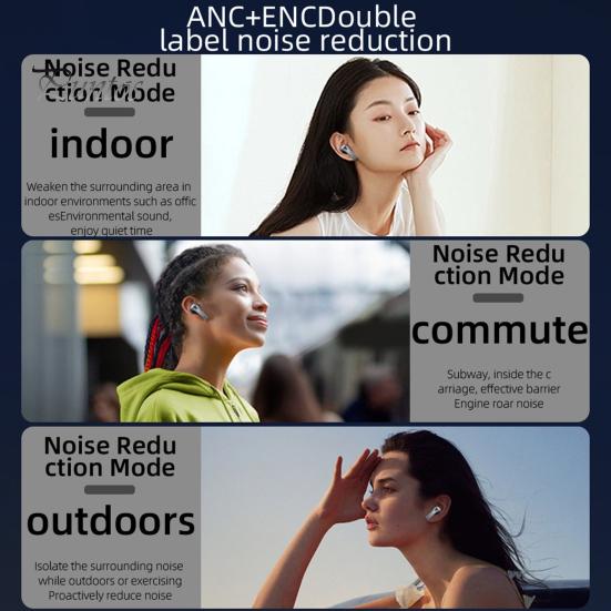 Bluetooth-compatible Translation Earbuds Active Noise Reduction Real-Time Language Translation Lightweight Design Wireless Earphones