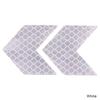 2Pcs Car Reflective Sticker Arrows Pattern Warning Decals For Motorcycle Auto Tail Bar Bumper Safety