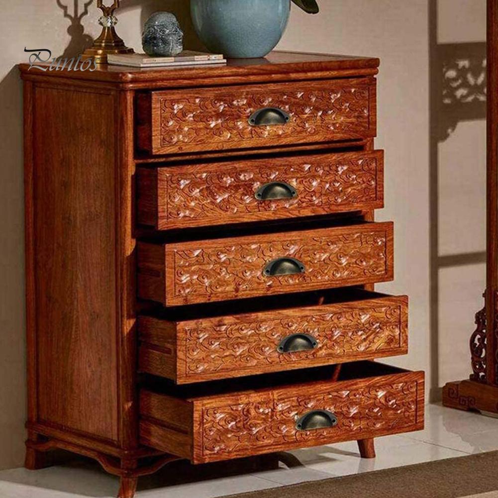 Puntos 12 шт./компл. винтажные металлические ручки для шкафа в форме ракушки, аксессуары для фурнитуры