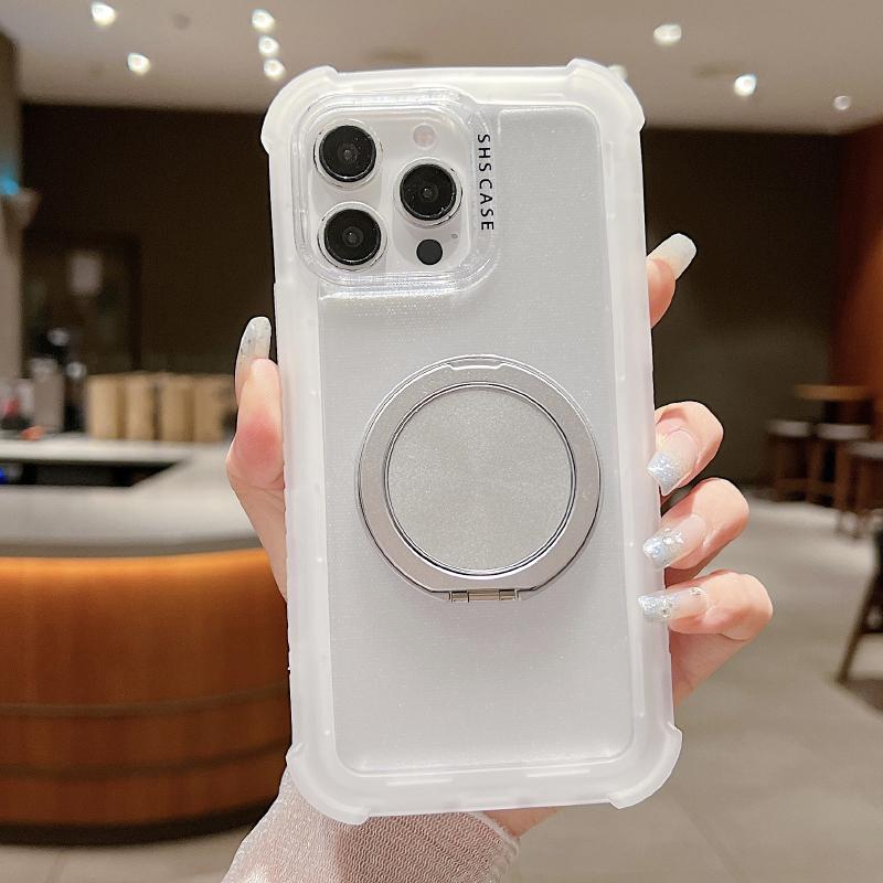 Для Magsafe Магнитный 360° Вращающийся Металлический Автомобильный Держатель 3-в-1 Четыре Угла Защита от Падения Чехол для Телефона Для iPhone 16 Pro Max 14 13 15 Pro Max