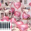 1/3/5PC Balloon Pump Balloon Glue Dot Portable Hand Push Balloons Inflator Accessories Wedding Birthday Party Celebration Tools