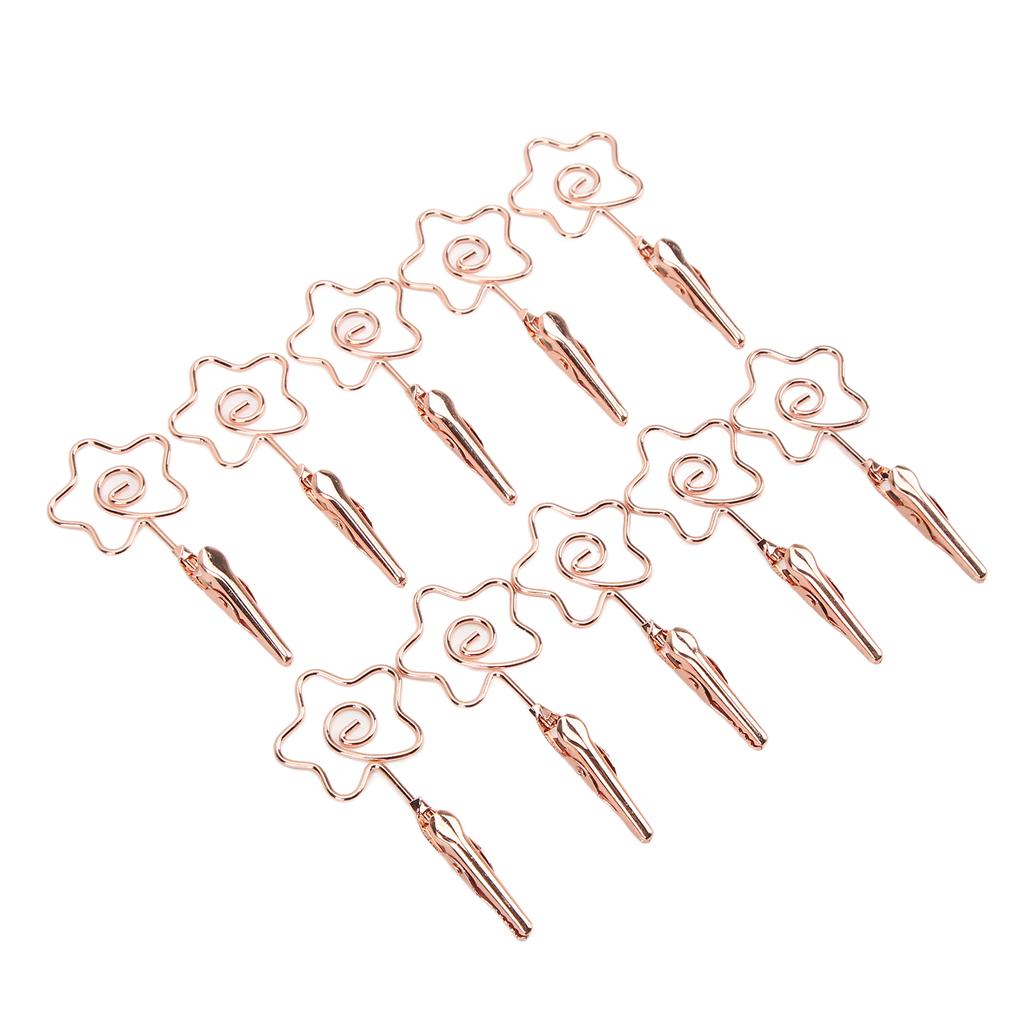 10Pcs Name Card Clips Metal Double Headed Strong Clip Sturdy Durable Wide Application Number Card