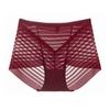 Women Sexy Striped Mesh Sheer Panties High Waist Seamless Underwear