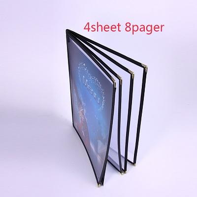 For A4 1/2/3/4/5/ 6/7/8/10/ Slots Single Dobule Three Panel Plastic Menu Holder Transparent Folder Cover