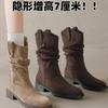 Han Lu~ Pile Boots Women's Summer 2025 New Merad Western Cowboy Boots Medium Boots Martin Boots Spring and Autumn.