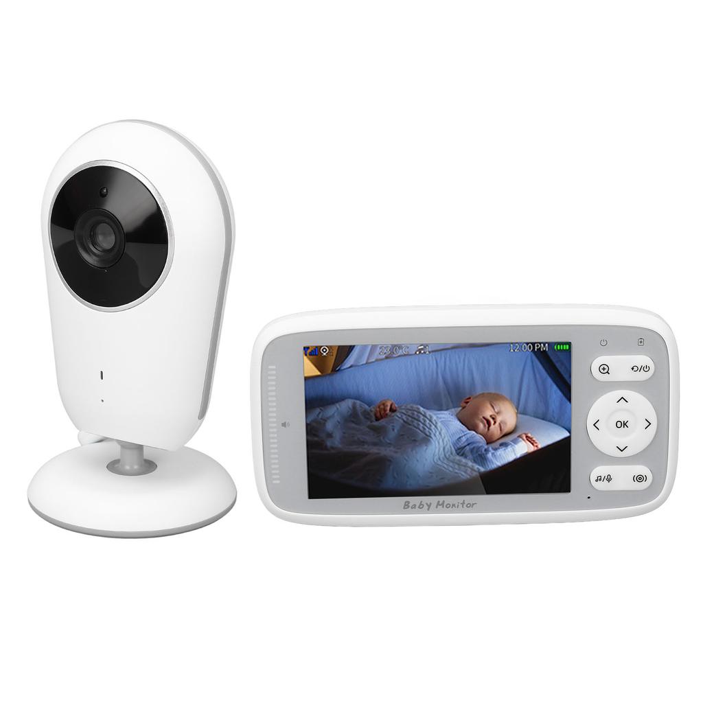 Infant Camera with 4 Inch LCD Screen 1MP Wireless Two Way Talk Lullaby Night Vision Temperature Surv