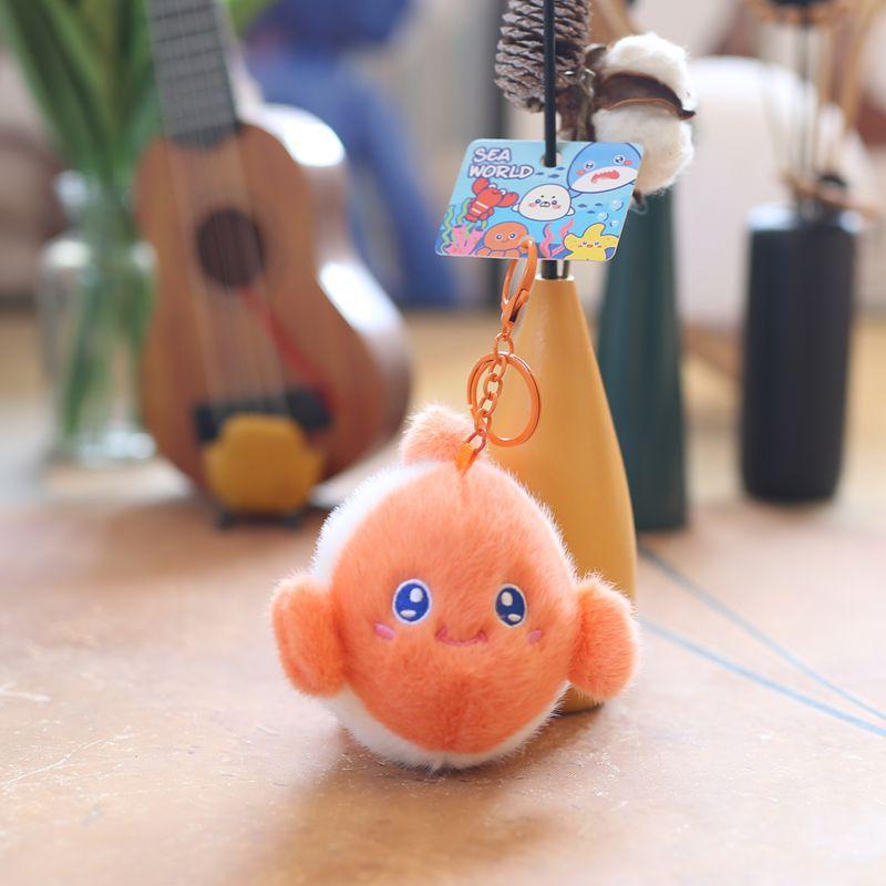 Cute Cute Marine Animal Jellyfish Pendant Plush Toy Doll Crab Lobster Keychain Bag Hanging Decoration