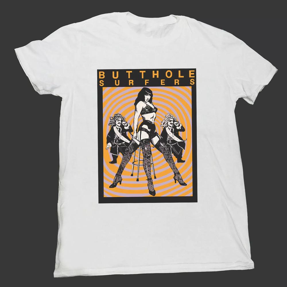 Vtg BUTTHOLE SURFERS NOISE PUNK ROCK Cotton White All Size Shirt AG134 Unisex T-Shirt