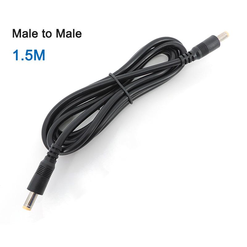 10x 0.5/1.5m/3m DC Male To Male Female Extension Connector Cable 18awg 2.1mmx5.5mm 5.5x2.5mm for 12V Power Adapter Cord Strip