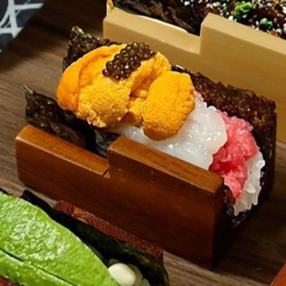 Thickened Walnut Sushi Rack Japanese Style Urchin Holder Sushi RackU-shaped Sushi Rack Home