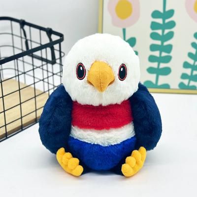 24см Плюшевая игрушка Орел-Патриотические цвета американского флага Мягкая набивная игрушка Белоголовый орел Подарок для фанатов из США Дети Декор на 4 июля Красный Белый