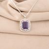 Iolite Gemstone 925 Sterling Silver Jewelry Zircon Pendant For Anniversary Gift CZP-11-4