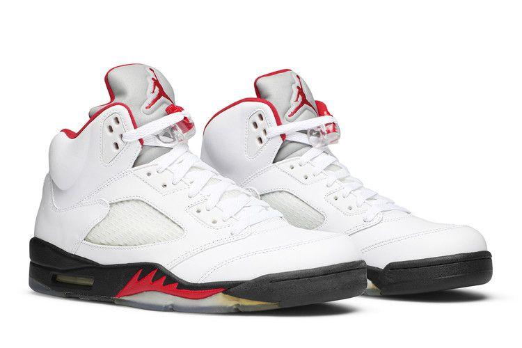Мужские кроссовки Nike Air Jordan 5 Retro 'White Fire Red' 2013