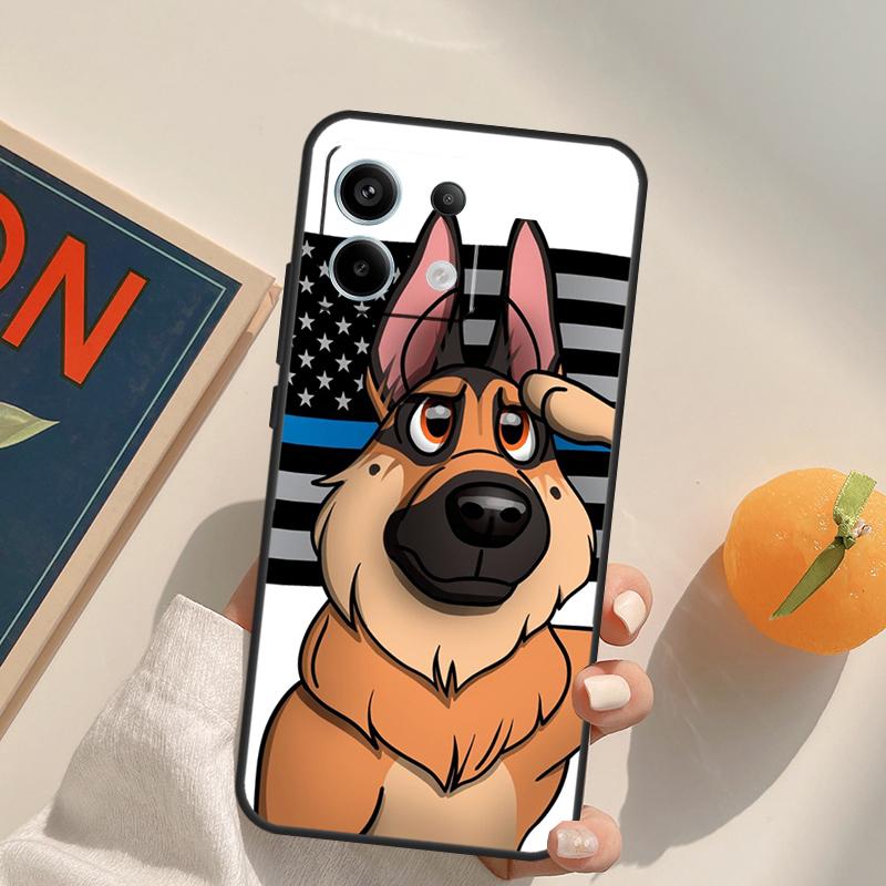 Полицейский флаг Тонкая синяя линия Чехол Для Xiaomi Redmi Note 14 Pro 9 10 11 12 13 Pro 10S 11S 12S Redmi 10C 12C 13C 14C