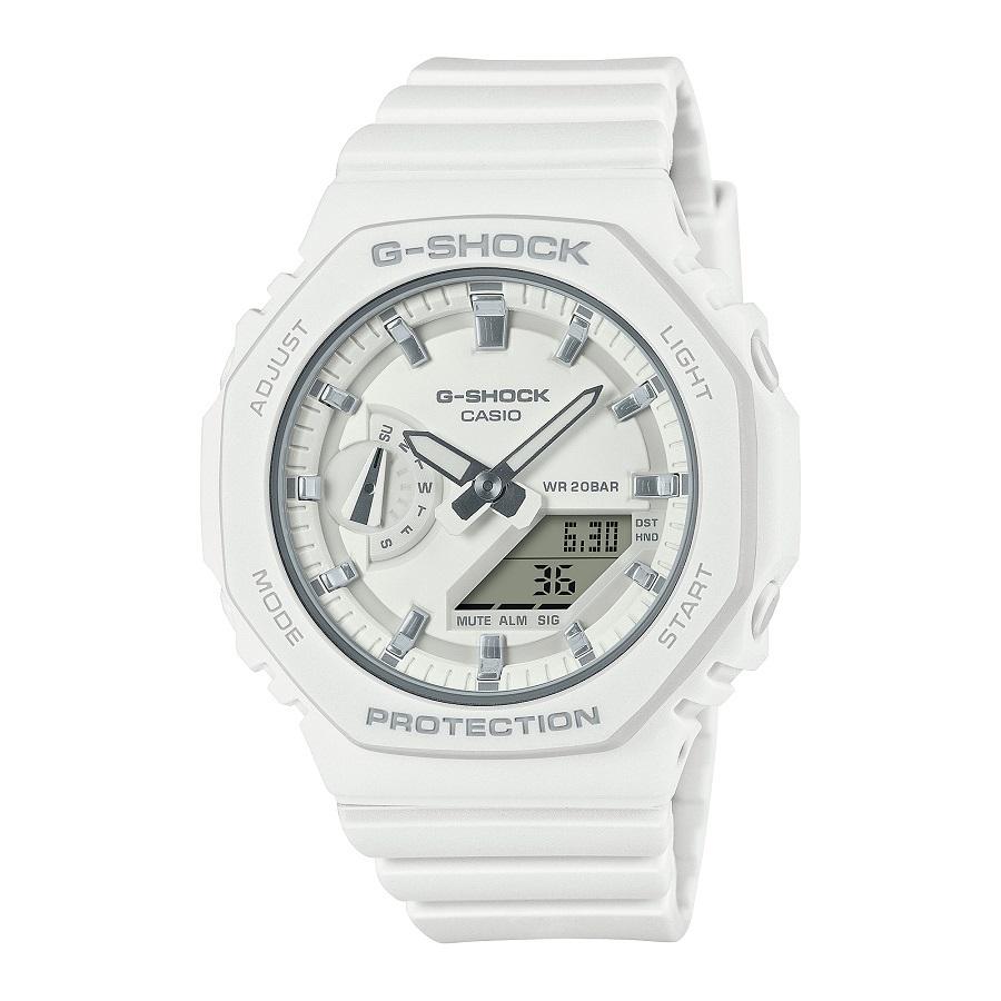 Casio Белые часы с карбоновой структурой Core Guard и восьмиугольным дизайном Новый G-SHOCK GMA-S2100-7AJF Женский бренд