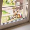 Easter Window Clings Cute Bunny Eggs Spring Window Decals Reusable PVC Stickers for Holiday Spring Party Home Office School Decor