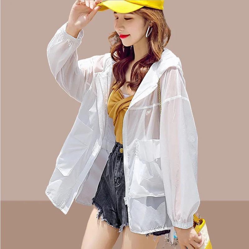 Breathable Hooded Sun Protection Clothing New Summer Clothes Womens Korean Sunscreen Women Jacket UV Thin Coat