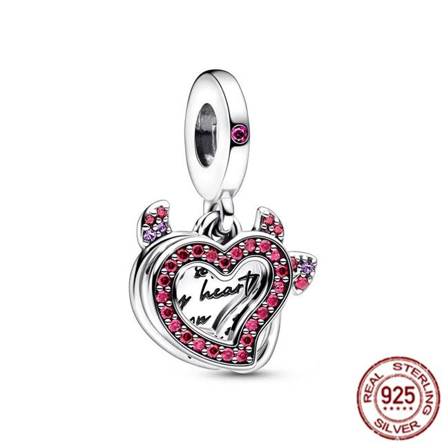 Подвеска с несколькими узорами подходит для браслета/ожерелья из стерлингового серебра 925 пробы, подвеска из бисера, ювелирные изделия для мамы, фестиваля