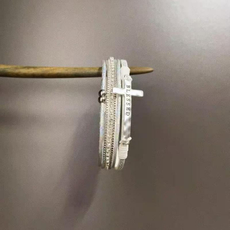 Богемный Экзотический Стиль Браслет из Бусин Ретро Этнический Стиль Плетеный Браслет из Кожи Коровы Нишевый Дизайн Персонализированные Украшения