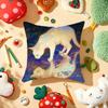 Cute Flower Cat Print Pillow Case Plush Fabric Soft DoubleSided Printed Sofa Warm Winter Home Gift Cushion Cover