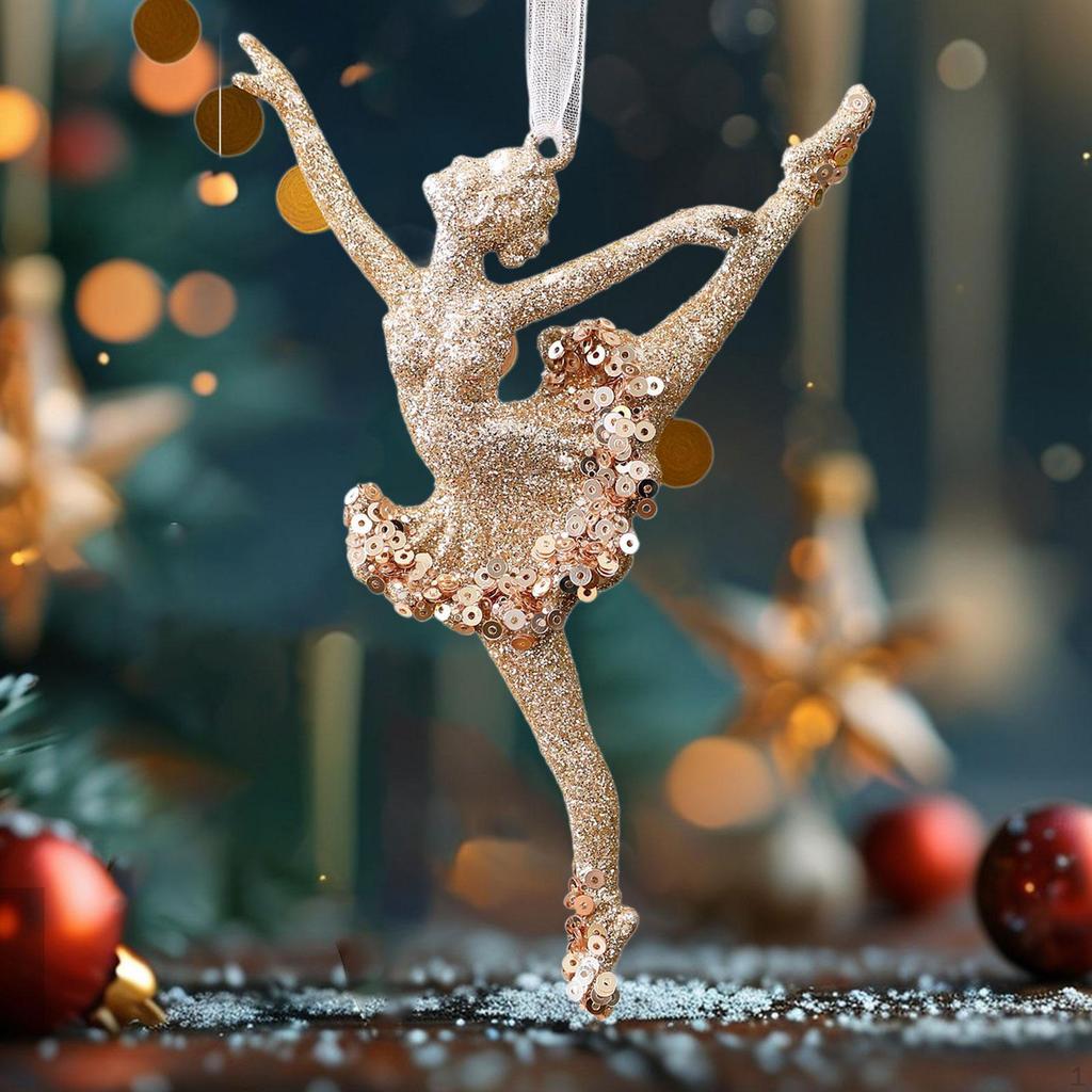 Подвесное рождественское украшение Балерина Танцовщица Декор, 3D Украшение на елку для потолка, Рождество