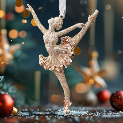 Подвесное рождественское украшение Балерина Танцовщица Декор, 3D Украшение на елку для потолка, Рождество