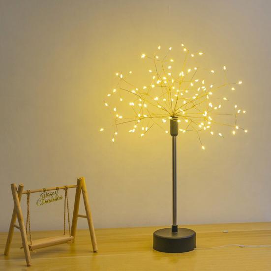 Светодиодная настольная лампа «Звездный взрыв» 120 огней USB Гирлянды Элегантная настольная лампа для домашнего декора Свадебное центральное освещение