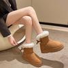 Winter New Thick-soled Velvet Thickened Snow Boots for Women, Large Size Warm Towel, Short Boots, Cotton Shoes for Women