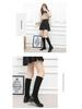 2025 Autumn/Winter Over-the-Knee Slimming Chunky Heel Mid-Calf Boots for Petite Women