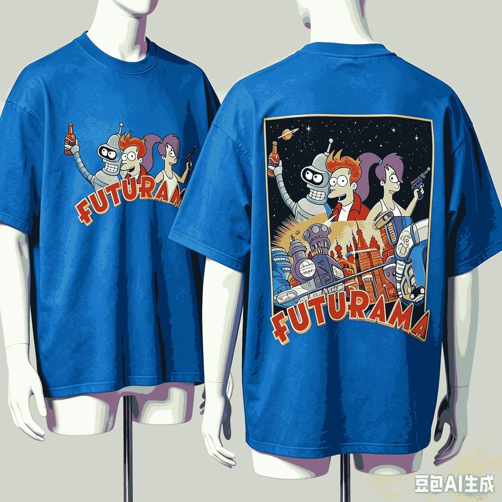 Futurama For Fan Gift Tshirt Unisex Unisex Harajuku Oversized Unisex Short Sleeve Streetwear High Quality Couples Breathable Soft