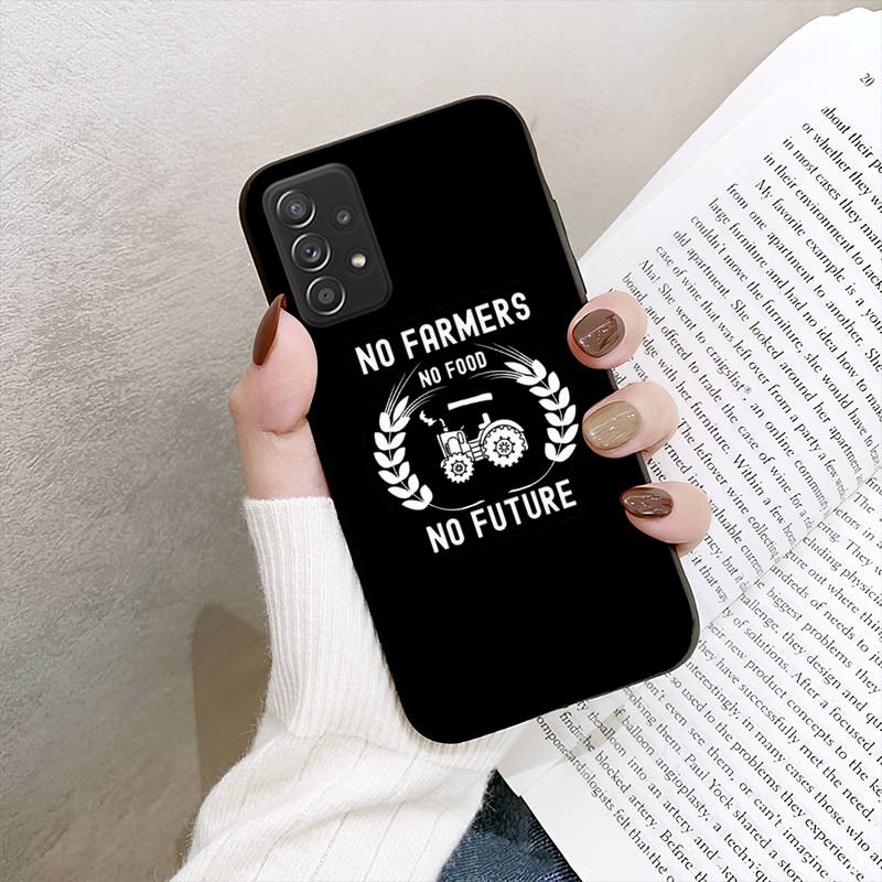 Чехол для телефона No Farmers No Food для Samsung Galaxy A02 A12 A21 A22 A32 A41 A42 A51 A71 A72 Shell