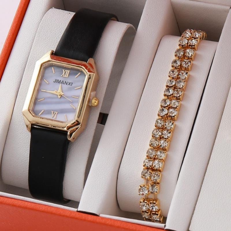 Drainage Light Luxury Clover Watch Watch Emerald Five-Piece Quartz Watch
