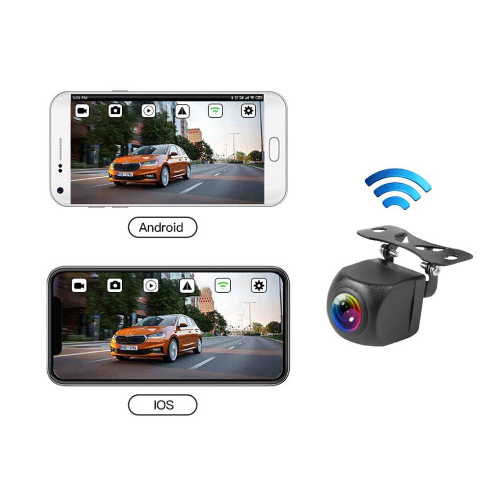 Автомобильная камера заднего вида Wi-Fi HD 170-градусная камера заднего вида Беспроводная водонепроницаемая камера заднего вида Wi-Fi 12 В 24 В для Android Ios